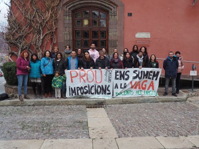 Protesta de docents de l'Alt Urgell, el març passat a la Seu, contra la imposició del 25% de classes en castellà
