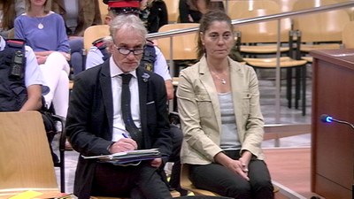 Fernando Blanco i Marga Garau, durant el judici pel Cas Nadia (Audiència de Lleida)