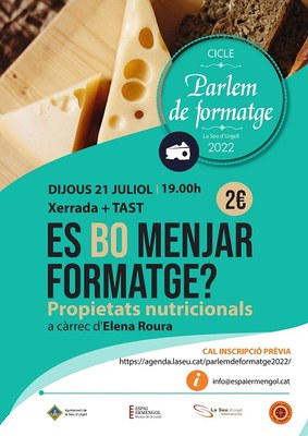 Xerrada i tast de formatges amb Elena Roura a l'Espai Ermengol