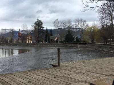 L'estany de Puigcerdà, buidat aquest hivern per extreure'n espècies invasores (Foto: Ignasi Cervera)