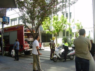 Extinció d'incendi a La Salle