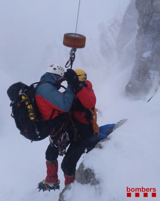 Rescat d'un alpinista al Cadí