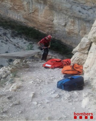 Rescat d'un excursionista al congost de Mont-rebei (Bombers)