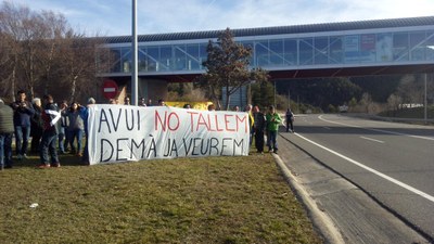Concentració prop del peatge del túnel del Cadí (Foto: CDR de Cerdanya)