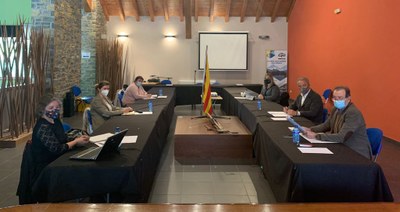Reunió a Sort de les presidències dels consells comarcals del Pirineu i el Conselh Generau d'Aran (Foto: CCPS)