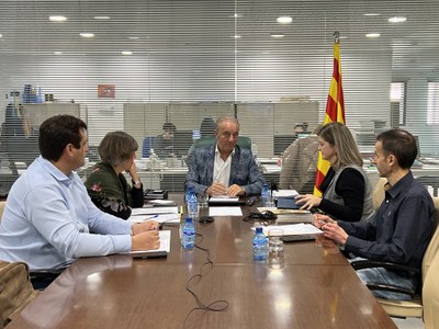 Reunió de presidents dels Consells Comarcals de l'Alt Pirineu i de la síndica d'Aran, a Sort (Foto: ACN)