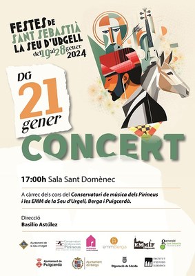 Cartell del concert de cors del CMP a les Festes de Sant Sebastià de la Seu