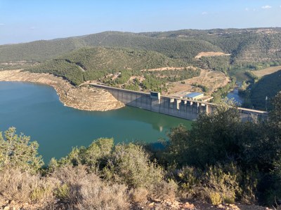 Estat actual de l'embassament de Rialb (Foto: Ignasi Cervera)