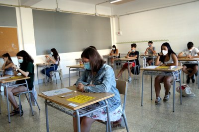 Proves de la selectivitat a l'Institut de Tremp (Foto: ACN)