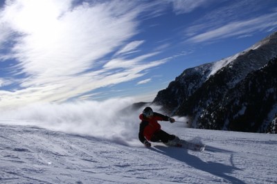 Esquiador a la Vall de Núria