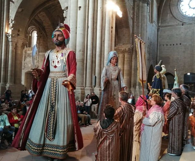 Els gegants vells de la Seu d'Urgell, en una recent sortida a la Seu Vella de Lleida (Foto: @gegantslaseudurgell)