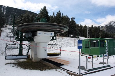 Nevada al sector de Fontcanaleta de La Molina, aquest octubre (Foto: ACN)