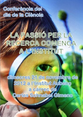 Cartell Setmana de la Ciència 2012 - Ies Aubenç Oliana