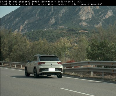El vehicle que conduïa el conductor denunciat penalment (Foto: Mossos d'Esquadra)