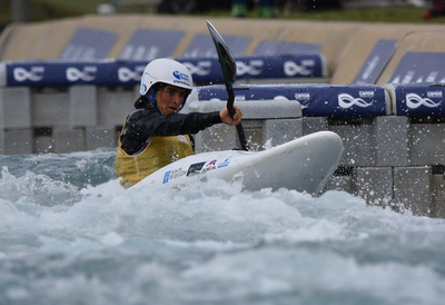 Maialen Chourraut, a les semifinals de caiac cross dels Mundials 2023 (Foto: RFEP)