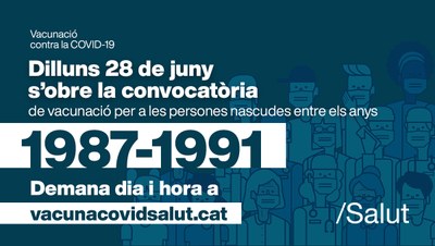 Vacunació de les persones nascudes entre el 1987 i 1991