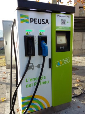 Punt de recàrrega de PEUSA per a vehicles elèctrics