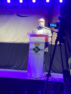 Jaume Padrós llegeix l'Homilia Religiosa de la Fira del Llibre del Pirineu 2021 (Aj. Organyà)