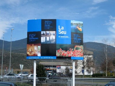 Cartell turístic de la Seu