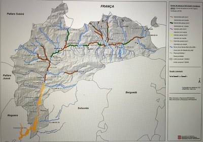 Mapa dels vedats de pesca de l'Alt Urgell i Cerdanya