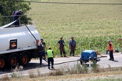 Ribera d'Urgellet - Accident N-260 09.08.12 Transvassament