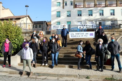 Concentració de les treballadores de la residència de la Pobla (Foto d'arxiu/ACN)