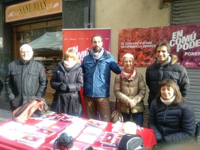 Jaume Moya i Mercè Brunet, amb representants d'ECP a la Seu