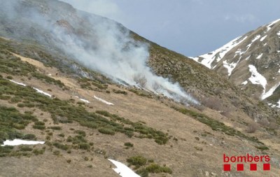 Cremes controlades dels Bombers a Gessa, a l'Aran