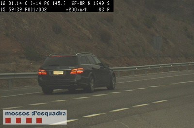 Mossos d'Esquadra - Control Velocitat Peramola 12.01.2014
