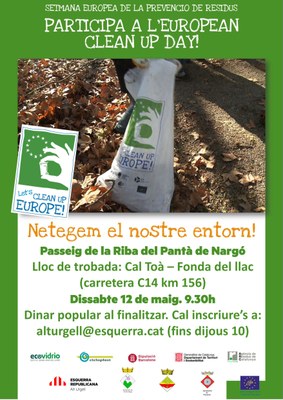 Campanya de neteja al pantà d'Oliana