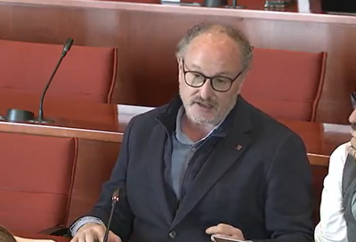Intervenció de Pepe Vidal al Parlament (Imatge: Parlament de Catalunya)