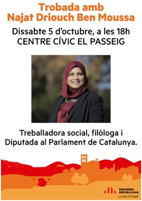 Acte d'ERC a la Seu amb Najat Driouch