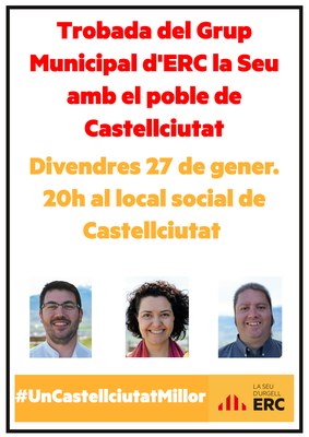 Cartell de la reunió d'ERC a Castellciutat