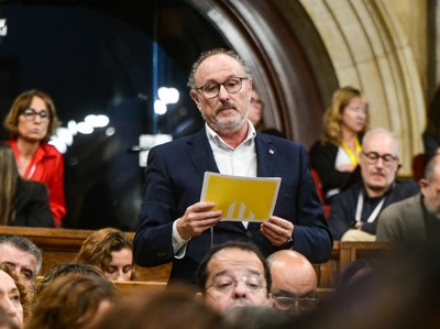 Pepe Vidal, durant la seva intervenció al Parlament aquest dijous