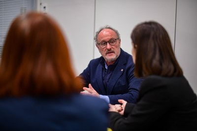 Pepe Vidal, en una reunió al seu despatx al Parlament (Foto: ERC)