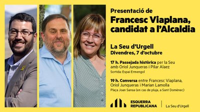 Presentació de la candidatura de Francesc Viaplana a l'alcaldia de la Seu per a les eleccions 2023