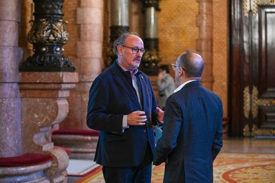 Pepe Vidal, als passadissos del Parlament de Catalunya