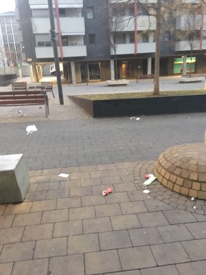 Incivisme a la plaça del Camp del Codina