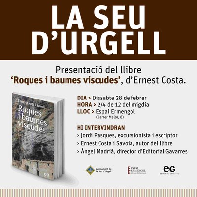 Presentació a la Seu d'Urgell de 'Roques i baumes viscudes'