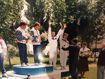 Cerimònia de lliurament de medalles de C2 dels Jocs de 1992