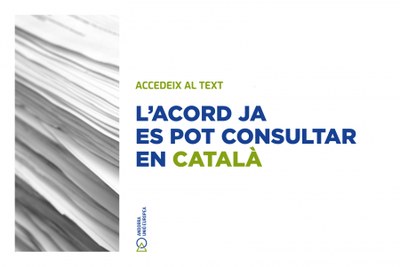 Ja es pot consultar en català l'Acord d'associació d'Andorra amb la Unió Europea (Foto: Govern d'Andorra)