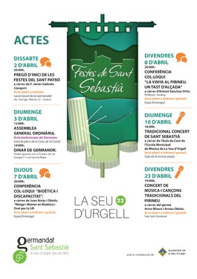 Programa d'actes de les Festes de Sant Sebastià 2022