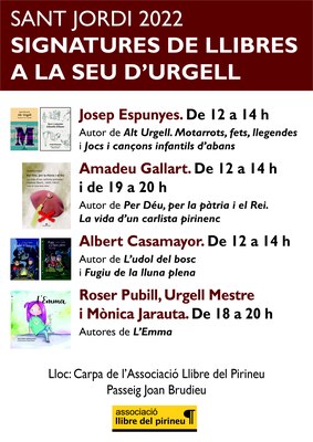 Signatura de llibres a la Seu d'Urgell
