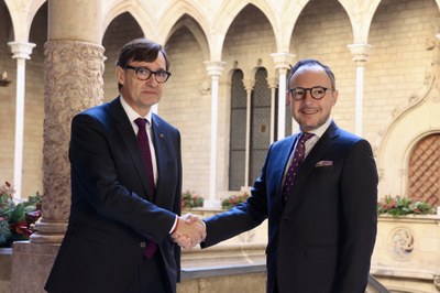 Trobada entre Salvador Illa i Xavier Espot (Foto: Govern d'Andorra)
