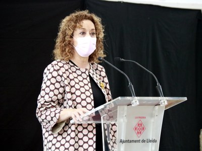 Ester Capella, en un acte a Lleida aquest dissabte passat (Foto: ACN)