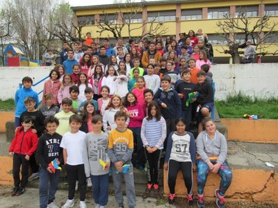 Participants a la Gimcana Matemàtica, a l'Escola Albert Vives (Foto: Institut Joan Brudieu)