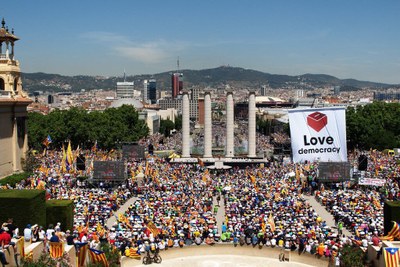 Concentració 'Referèndum és democràcia' (Foto: ANC)