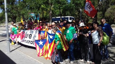 L'ANC Alt Urgell, a la concentració de suport al referèndum