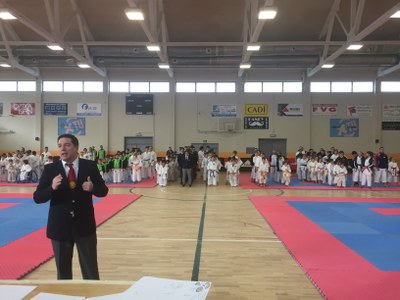 Participants del IX Campionat de Karate TDFI - Vila de la Seu d'Urgell (Foto: Joan Gombau)