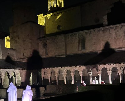 Un dels quadres del nou Pessebre Vivent de la Seu d'Urgell, als claustres de la Catedral (Foto: RàdioSeu)